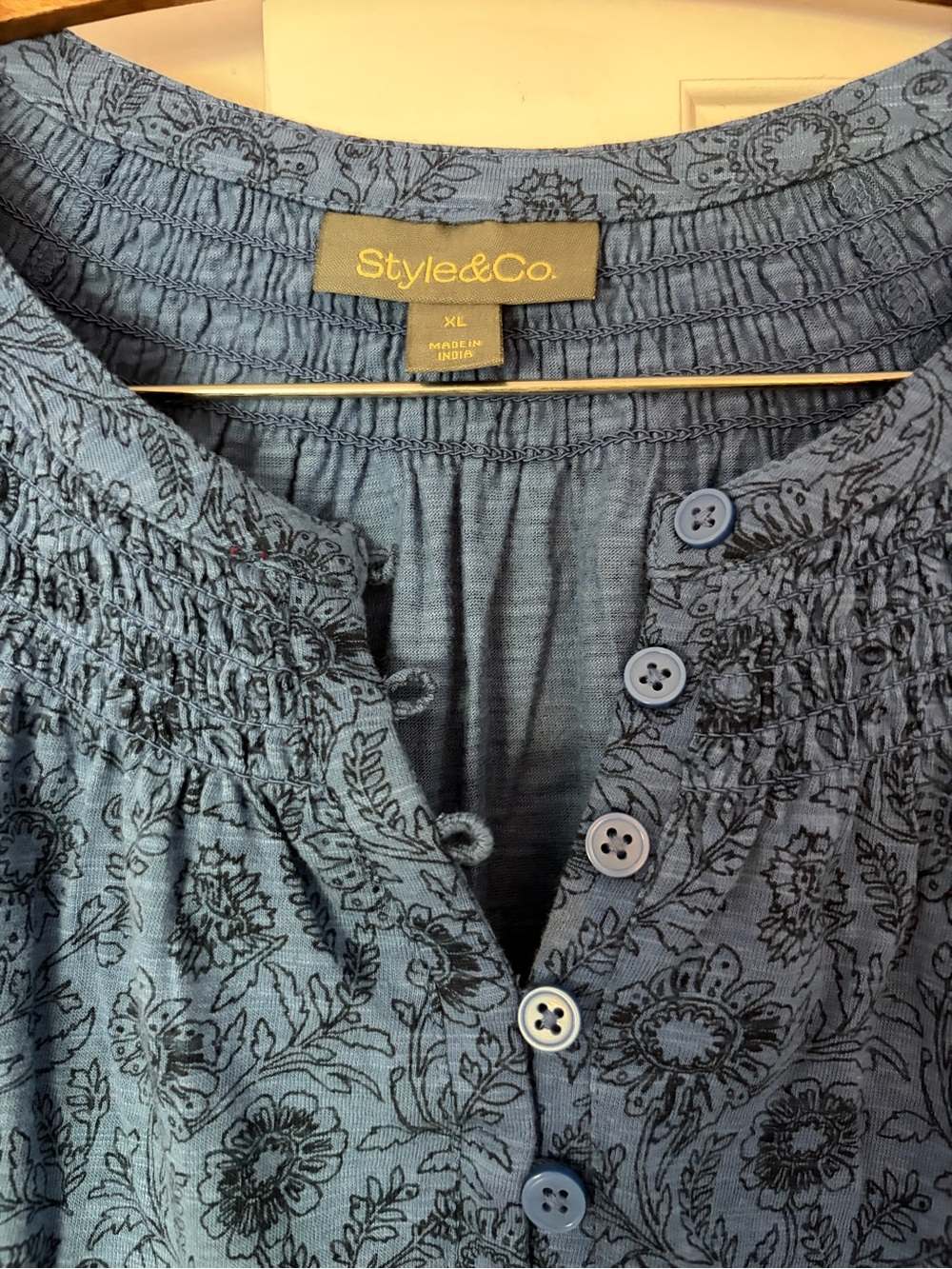 Set of 4 Style & Co. long sleeve Henley tops NWT size XL - Picture 3 of 7